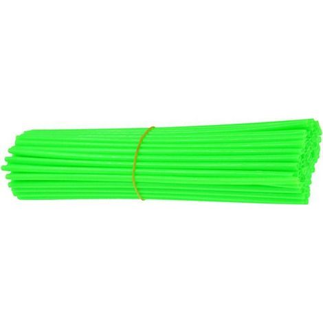 72 piezas de revestimientos para radios de bicicleta, cubiertas decorativas universales para ruedas, embellecedores para bicicletas de montaña, color verde. (1/5)
