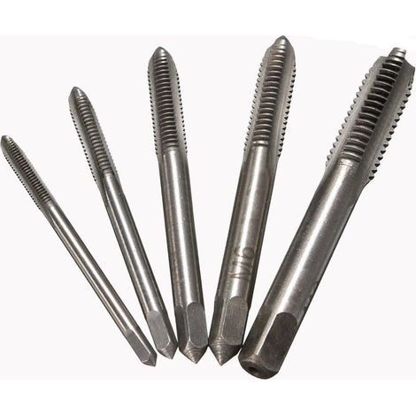 Lot de 5 tarauds à filetage métrique pour machine à main M3 M4 M5 M6 M8 (1/5)