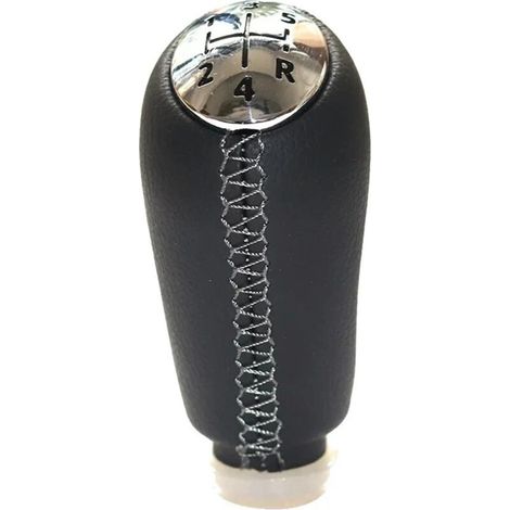 Voiture Pommeau De Levier Vitesses pour Twingo 2 II pour MK2 2007-2013 Pommeau De Levier Vitesse Voiture Tête Bâton Sélecteur Manuel Boîte Vitesses Poignée 5 Levier Vitesse(5Speed Leather Black)