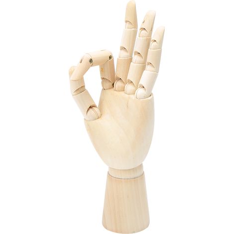 Ornement de bureau pour la maison ou le travail à domicile : mannequin articulé de la main gauche, sculpture de mannequin d'artiste, décoration (1/5)