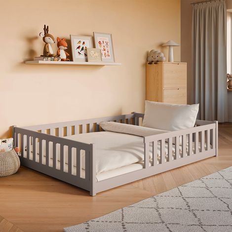 Letto a terra 140x200 con rete a doghe Maya Cachemire (1/3)