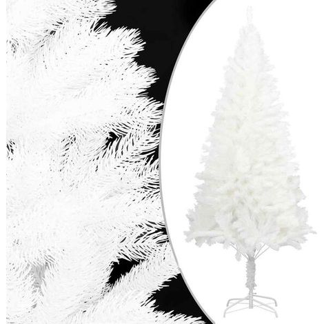 Sapin de Noël artificiel, aiguilles réalistes, blanc, 120 cm (1/5)