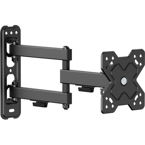 Support Mural pour écran TV, Support Universel inclinable et pivotant avec Bras articulé, Max. VESA 100x100 mm, pour écran TV 13-32 Pouces jusqu'à 20kg, Noir (1/5)