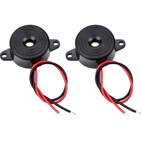 Buzzer Electronico - 12 V - 85 Db - Para Automovil Moto Vehiculo Industrial - Pack De 2 Unidades (1/5)