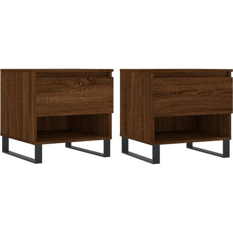 Maison Exclusive - Couchtische 2 Stk. Braun Eichen-Optik 50x46x50