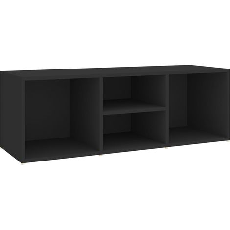 Banc à chaussures bottes commode étagère meuble entrée rangement 105 x 35 x 35 cm aggloméré noir