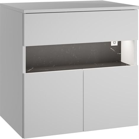 Mobile lavabo Lisbon 60 x 44 x 60 cm - Bianco opaco - Mobile lavabo sospeso