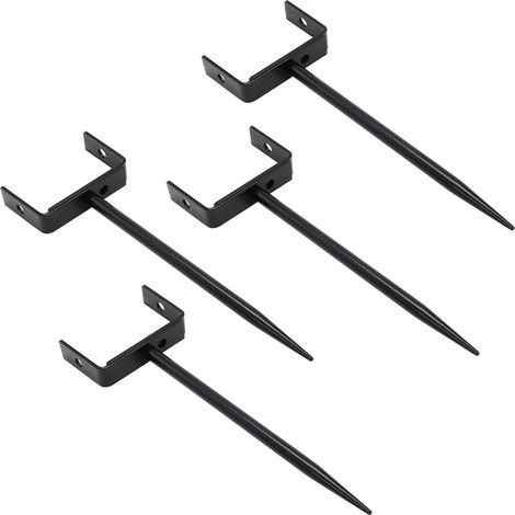Support Fixation Tuyau Pluie Réglable – Noir Antirouille – Lot de 4 – Solide et Discret (1/5)
