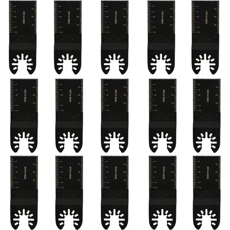 15 Pcs Multi-Tool Blade Set, 34mm Oscillating Saw Blade, Universal Multi-Function Oscillating Saw Blade for Woodworking and Plastic Tools (1/5)