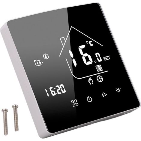 EASYCOMFORT Thermostat connecté WiFi intelligent mural type 86, écran tactile programmable 7 jours, commande vocale, installation facile, 95-240 V 16 A pour maison (1/5)