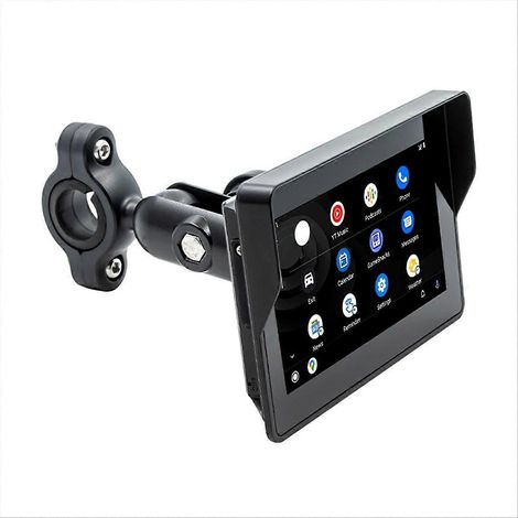 Système de navigation moto sans fil portable avec écran tactile 5 pouces, compatible CarPlay et Android Auto, lecteur MP5 (1/5)