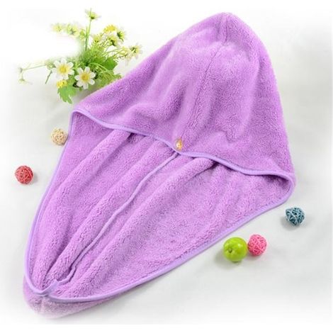 Schnelltrocknendes Mikrofaserhandtuch, Haarturban, Wickelhaube, Spa, Zuhause, Baden, Haaretrocknen (1/5)