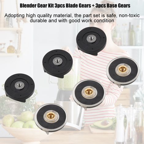Kit de pièces détachées pour blender : 3 lames en caoutchouc, 3 engrenages de base, accessoires de rechange pour extracteur de jus.