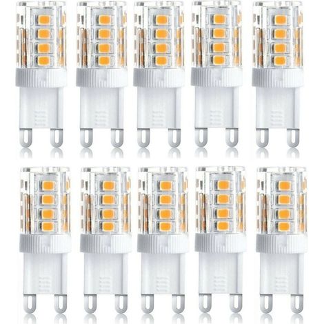 10er Pack LED Strahler, LED Dekoleuchte, G9 LED Birne, 5W Warmweiß, Energiesparende LED Leuchtmittel, Ersatz Halogenlampe, AC 230V Nicht Dimmbar (1/5)