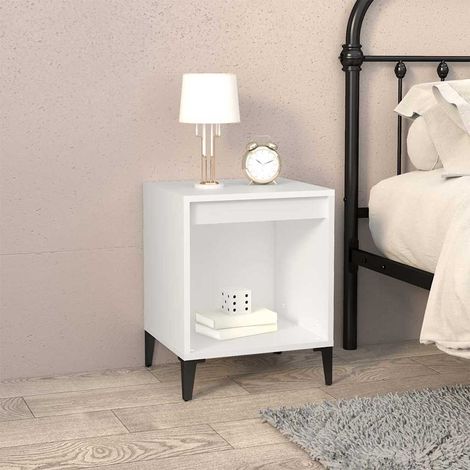 Table de chevet-Table de nuit Blanc 40x35x50 cm 988484 (1/5)