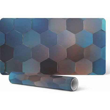 Alfombrilla antideslizante hexagonal para escritorio de oficina, 120x60 cm.