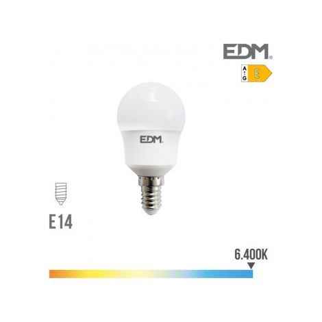 edm Bombilla LED Esférica E14 8,5W Transparente 940 Lúmenes