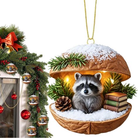 Adornos de animales para el árbol de Navidad  Colgante plano 2D para (1/5)