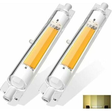 SHINING HOUSE 2 bombillas LED R7S de 118 mm regulables, 20 W, blanco natural, 4500 K, sin parpadeo, lineales, R7S, 118 mm, reemplazan a las lámparas halógenas (1/5)