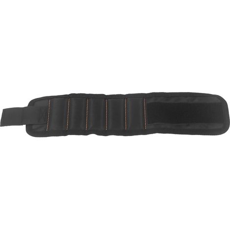 Magnetarmband mit 15 Magneten, Oxford-Gewebe, tragbarer magnetischer Schraubhalter für Damen und Herren, schwarz (1/5)
