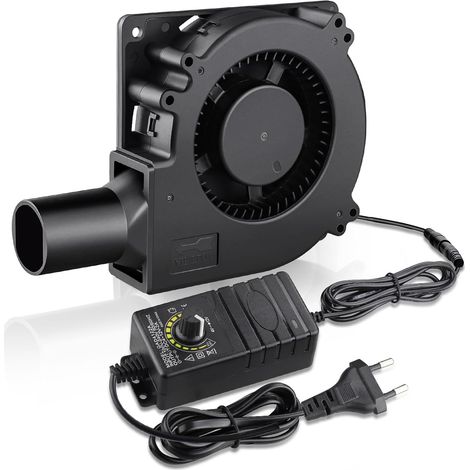 Ventilateur Radial 220V 120mm x 32mm à roulement à billes Réglable  Ventilateur de refroidissement Centrifuge Turbo 120mm Blower Fan Contrôleur de Vitesse (1/5)