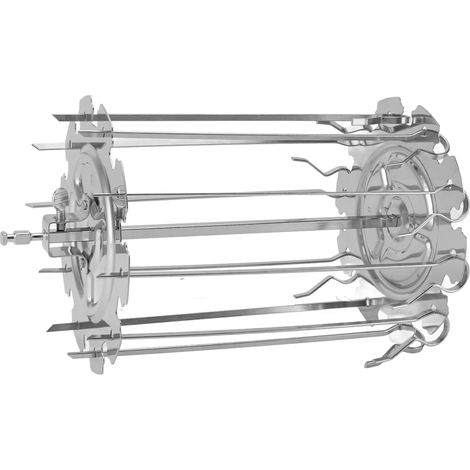 Ensemble de brochettes à rôtir en acier inoxydable pour ailes de poulet, saucisses et poisson. (1/5)