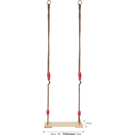 Balançoire suspendue pour adultes et enfants Balançoire extérieure/intérieure en bois poli anti-corrosion à quatre panneaux, taille du produit: 45191.6CM-1 pièce (1/4)