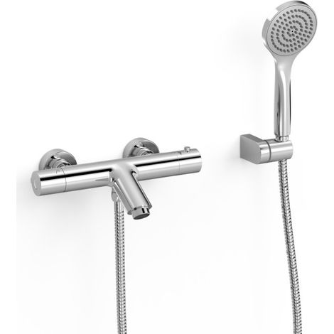 Mitigeur bain-douche thermostatique mural Chromé - TRES 21617409