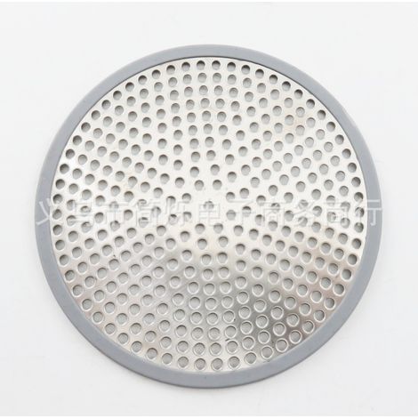 Grille de bonde en acier inoxydable, collecteur de cheveux pour salle de bain, filtre à cheveux pour lavabo, maille anti-obstruction (1/5)