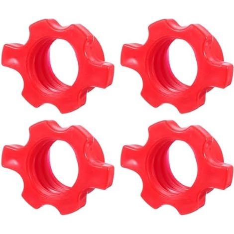 Ecrou De Barre D’haltère - En Polyéthylène PE - Ouverture 25 mm - Dimensions 54 x 38 x 21 5 mm - Pour Haltères Et Disques Poids - Lot De 4 (1/3)