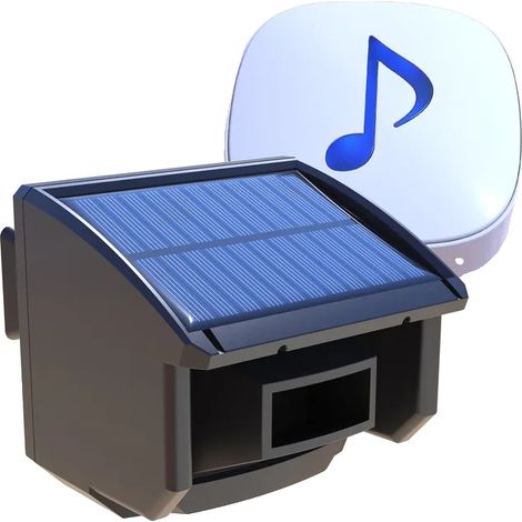 Capteur de mouvement, alimenté par énergie solaire, transmission sans fil, KIT1, Prise EU-a (1/2)