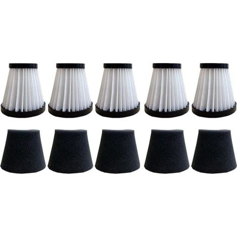 Lot de 5 Filtres de Rechange Compatibles Aspirateur Main Modèle F117 Pièces AD40117 (1/4)