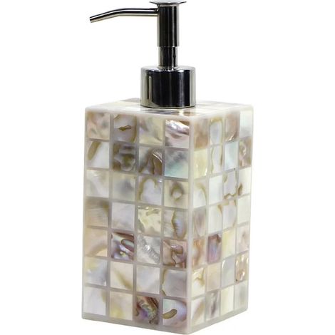 AQUASANIT Perl dispenser poliresina decori con mosaico effetto madreperla codice prod: QD9120MA