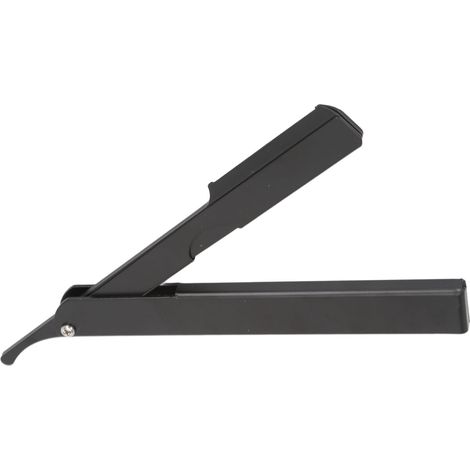 Tondeuse à barbe pliable rotative à 330 degrés en acier inoxydable, tondeuse droite manuelle de sécurité pour hommes (1/5)