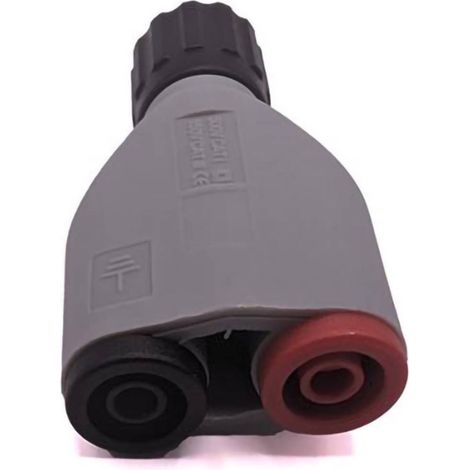 Mueller Electric BU-165-F Spina adattatore Spina BNC - Presa a banana 4 mm Rosso, Nero, Grigio