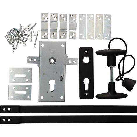 Kotarbau – Serrure de garage en acier galvanisé 60 mm – Cylindre profilé pour portes basculantes – Installation facile sur bois, métal, PVC