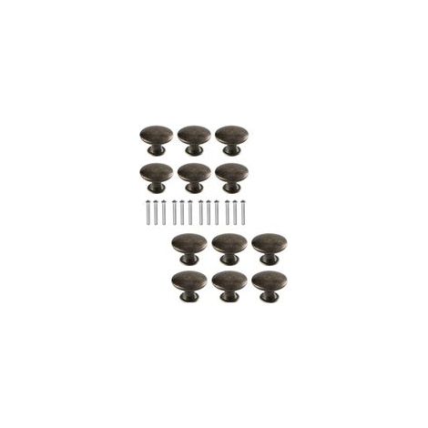 Lot de 12 poignées de porte en bronze avec vis, style vintage antique, pour tiroirs, armoires, cuisines, commodes, meubles de bureau (30 mm, bronze) (1/5)