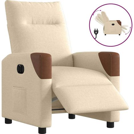 Relaxsessel Elektrisch Creme Stoff
