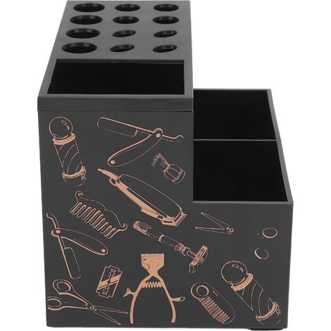 Boîte de rangement pour ciseaux de coiffure, présentoir à ciseaux de salon, organisateur d'outils de rasage, boîte de rangement cosmétique pour salon de coiffure. (1/5)
