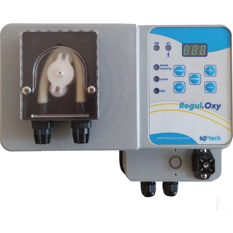 Pompe doseuse oxygène actif pour piscine – Régulateur de pH automatique – Compatible avec traitement oxygène actif – Gamme So'Tech – Bypiscine