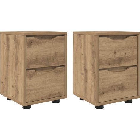 Bedside Tables 2 pcs Artisan Oak 30.5 x 30 x 43 cm vidaXL