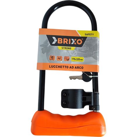 LUCCHETTO BRIXO AD ARCO PER MOTO STRONG 170X320MM
