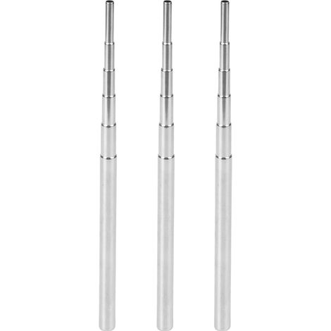 3 Pièces Souffleur Portable Mini en Acier Inoxydable 304 pour Barbecue et Camping - Taille Moyenne (1/5)