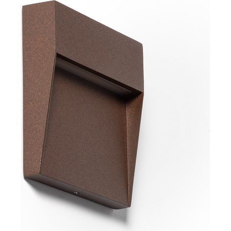 Aplique de Pared Exterior LED 3W CCT Seleccionable Superficie Cuadrado Jade Marrón (1/5)