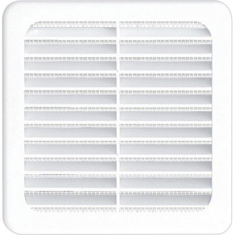 AUTOGYRE GRILLE D'AÉRATION PVC À EMBOITER 120X120MM AVEC MOUSTIQUAIRE BLANC - 200072