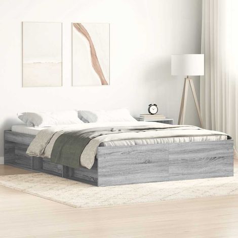 Bettgestell Grau Sonoma 120x200 cm