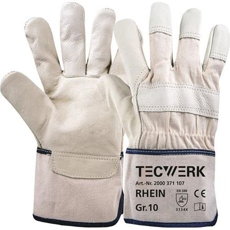 TECWERK Handschuhe Top Rhein Gr.10 beige EN 388 PSA II TECWERK