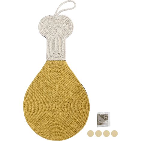 Alfombrilla rascadora de sisal con forma de pata de pollo, juguete antideslizante para gatos, protector de sofá. (1/5)