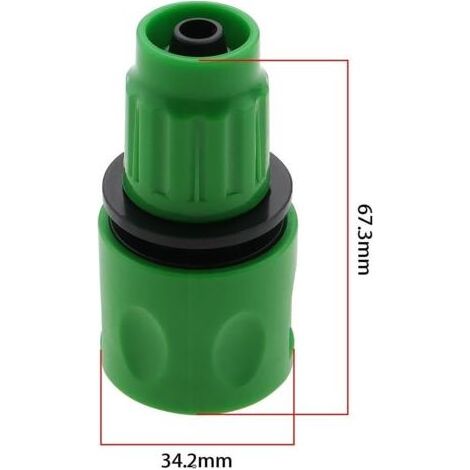 2PCS Connecteurs de Tuyau Extensibles 67,3x34,2MM Adaptés Aux Tubes Télescopiques avec Un Diamètre Intérieur de 8 à 10 Mm Kit de Réparation de Tuyau d'arrosage pour Jardin Terrasse Vert (1/5)