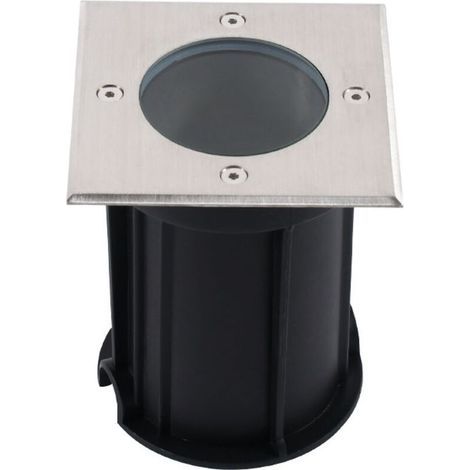 Spot Extérieur LED IP65 Encastrable, GU10 6W 220V 2800K blanc chaud, acier inoxydable, pour jardin, chemin, cour [Classe énergétique E] (1/4)